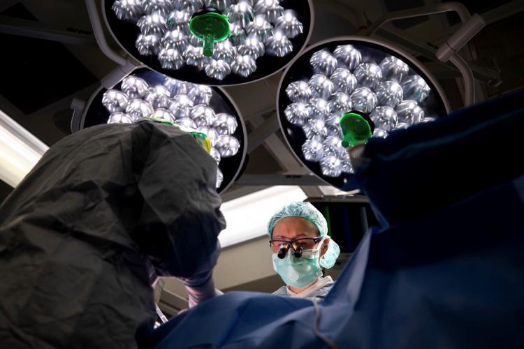 Vascular surgeon Dr. Daisy Chou operates on a patient at JPS Health Network in Fort Worth, Texas.