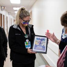 Emergency Department RN Chelsea McBride honored by Fort Worth Weekly for work fighting COVID.