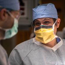 Dr. Victor Oliveras in the operating room at JPS Health Network in Fort Worth, Texas.