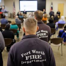 recognized team members of MedStar, Fort Worth Police Department, Fort Worth Fire Department, the JPS ED, OR, SICU, and P5 teams at a Great Save ceremony.